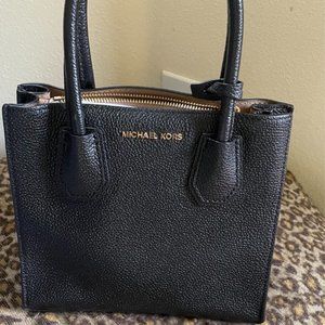 Black Leather Evening Tote / Shoulder Bag